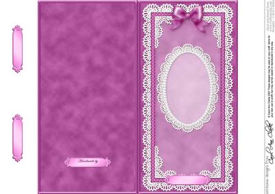Dl Pearls, Lace and Ribbon Plain Card Base