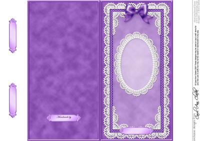 Dl Pearls, Lace and Ribbon Plain Card Base