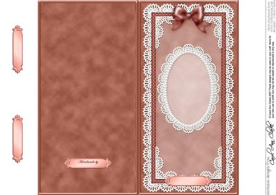 Dl Pearls, Lace and Ribbon Plain Card Base