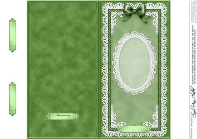 Dl Pearls, Lace and Ribbon Plain Card Base