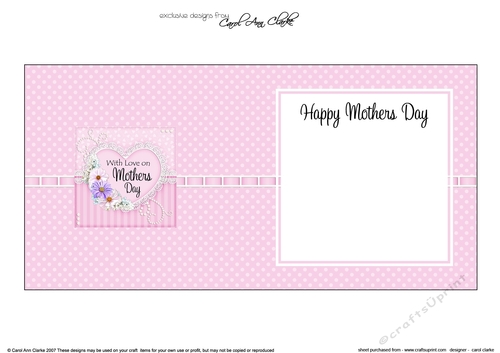 Mothers Day Flowers, Lace & Pearls square landscape insert