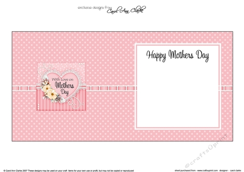 Mothers Day Flowers, Lace & Pearls square landscape insert