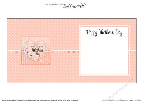 Mothers Day Flowers, Lace & Pearls square landscape insert