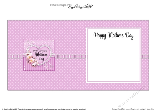 Mothers Day Flowers, Lace & Pearls square landscape insert