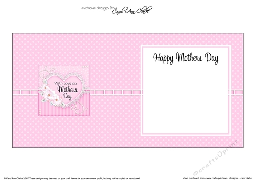 Mothers Day Flowers, Lace & Pearls square landscape insert