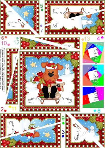 Christmas Twisted Spiral Side Stacker - Little Rusty Dog