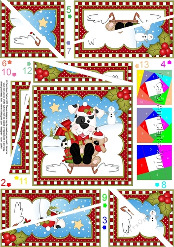 Christmas Twisted Spiral Side Stacker - Little Spotty Dog