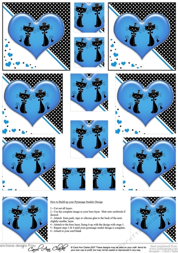 Kool Kats Purrfect Love - Pyramage sheet