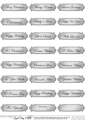 Metallic Christmas Greetings Text Plates