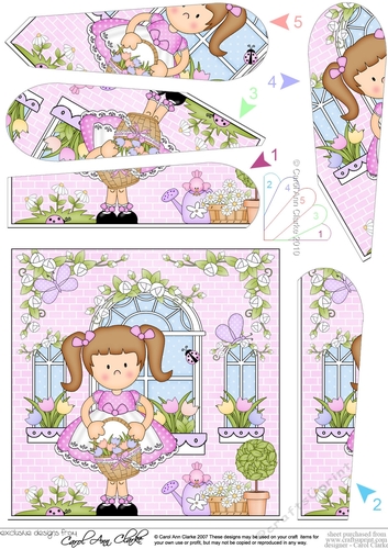 Rose Cottage Girlz Fan Pyramage Topper