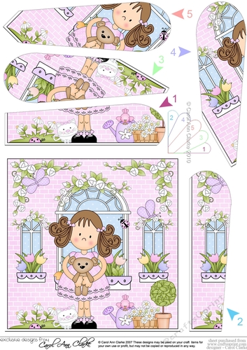 Rose Cottage Girlz Fan Pyramage Topper