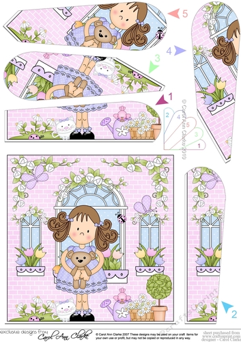 Rose Cottage Girlz Fan Pyramage Topper