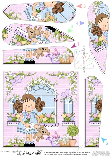Rose Cottage Girlz Fan Pyramage Topper