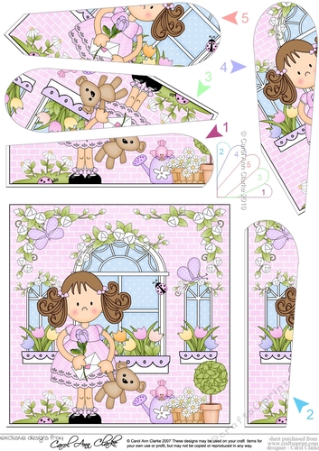 Rose Cottage Girlz Fan Pyramage Topper