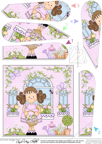 Rose Cottage Girlz Fan Pyramage Topper