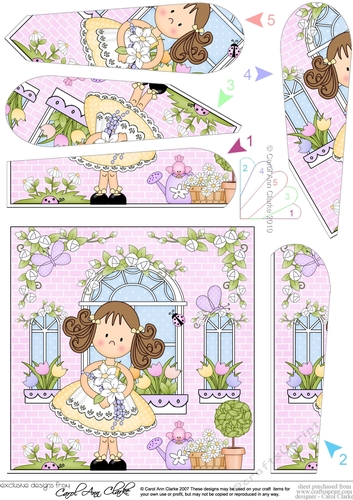 Rose Cottage Girlz Fan Pyramage Topper