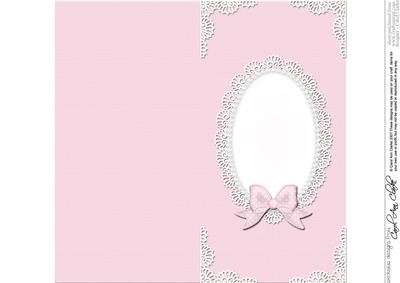 Dl Pearls and Lace Card Front or Insert