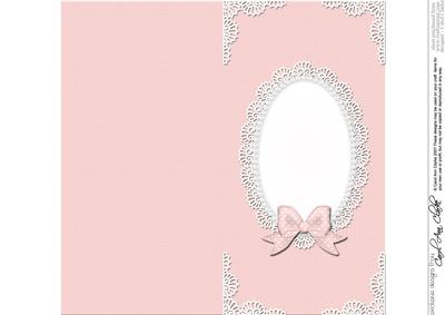 Dl Pearls and Lace Card Front or Insert