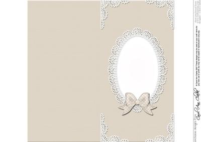 Dl Pearls and Lace Card Front or Insert