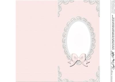 Dl Pearls and Lace Card Front or Insert