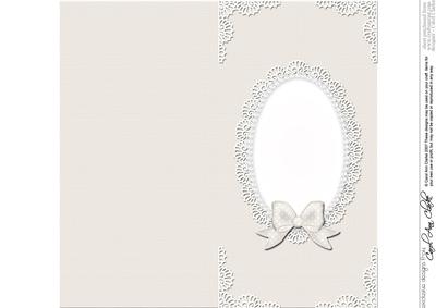 Dl Pearls and Lace Card Front or Insert