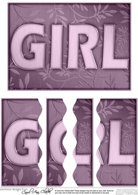 A5 Girl Elegant Metallic Words Wavy Edged Side Stacker