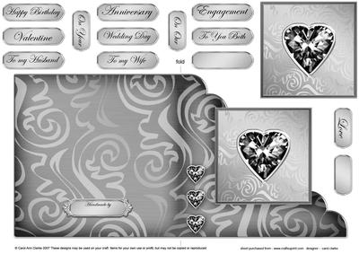 Elegant Flourish Cut and Fold Corner Card