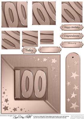 100th Metallic Age Quick Card with Twisted Pyramage