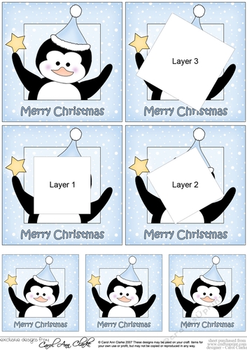 Cute Christmas Penguin - Twisted Tunnel Topper