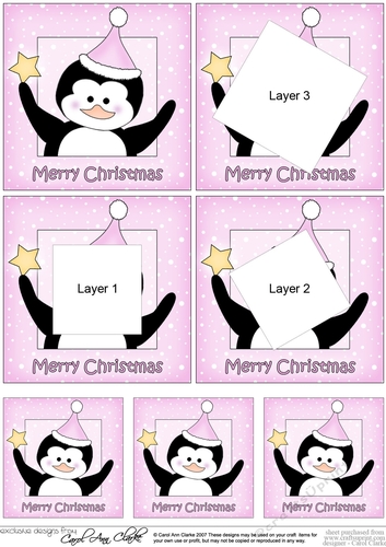 Cute Christmas Penguin - Twisted Tunnel Topper