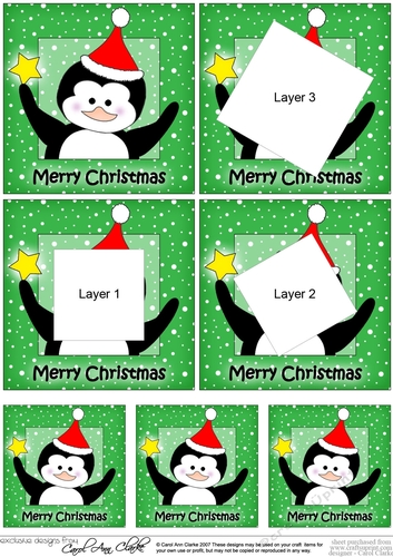 Cute Christmas Penguin - Twisted Tunnel Topper