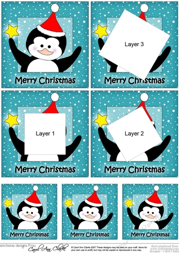 Cute Christmas Penguin - Twisted Tunnel Topper