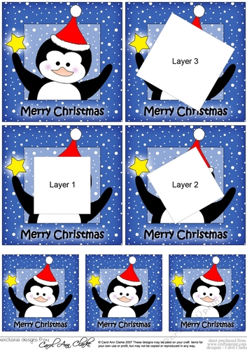 Cute Christmas Penguin - Twisted Tunnel Topper