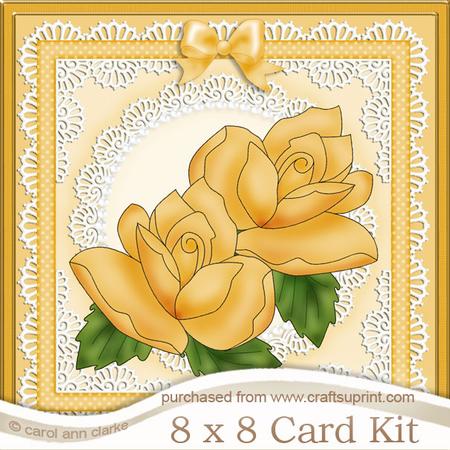 8 x 8 Just Roses Kit with 3D Decoupage