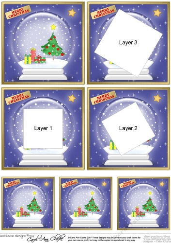 Christmas Tree -  Snowglobe Twisted Tunnel Topper