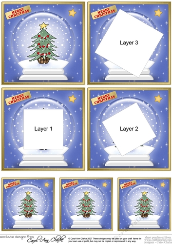 Christmas Tree -  Snowglobe Twisted Tunnel Topper