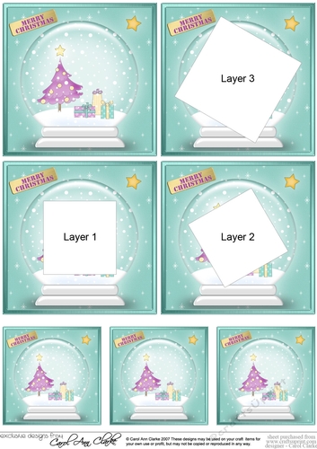 Christmas Tree -  Snowglobe Twisted Tunnel Topper