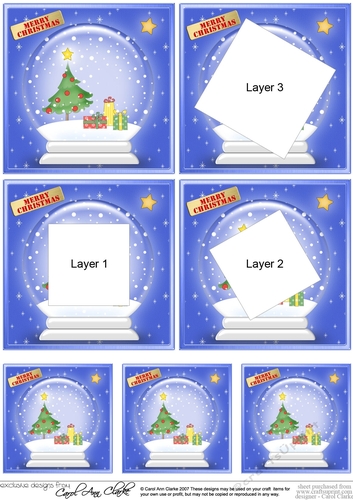 Christmas Tree -  Snowglobe Twisted Tunnel Topper