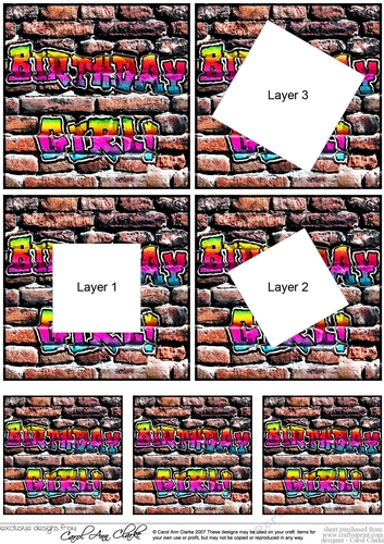 Birthday Girl! - Graffiti Twisted Tunnel Topper