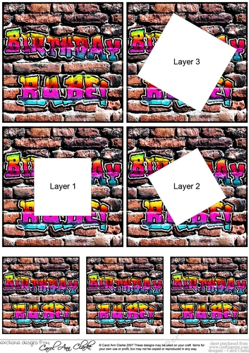Birthday Babe! - Graffiti Twisted Tunnel Topper