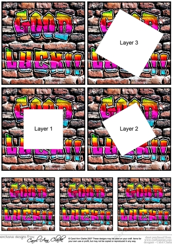 Good Luck!! - Graffiti Twisted Tunnel Topper