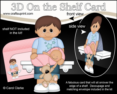 3D On the Shelf Card Kit - Little Ethnic Toddler Himmat is a New Big Brother 