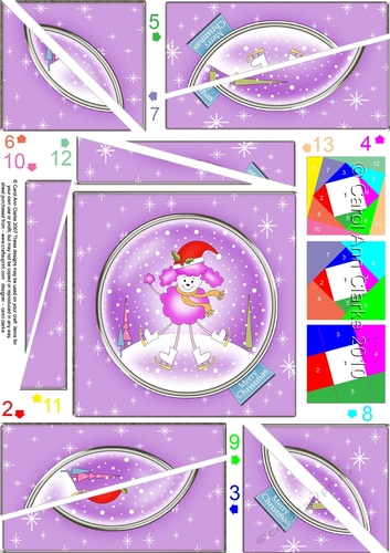 Cute Christmas Poodle - Twisted Spiral Side Stacker