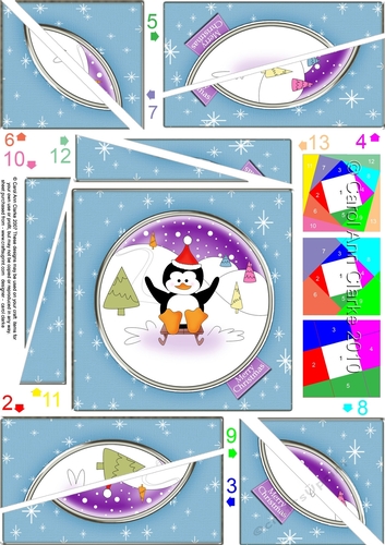 Cute Christmas Penguin- Twisted Spiral Side Stacker