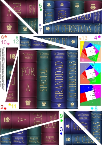 For a Special Granddad at Christmas - Old Books - Twisted Spiral Side Stacker