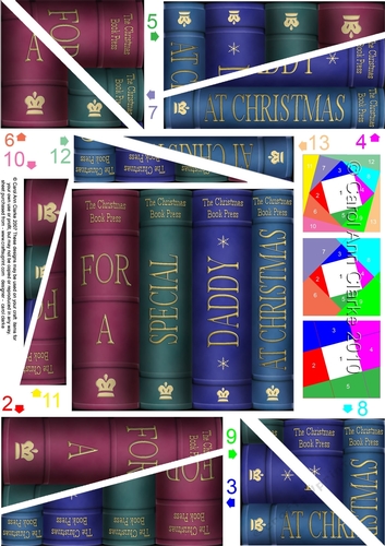 For a Special Daddy at Christmas - Old Books - Twisted Spiral Side Stacker