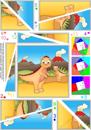 Cute Dinosaur Twisted Spiral Side Stacker