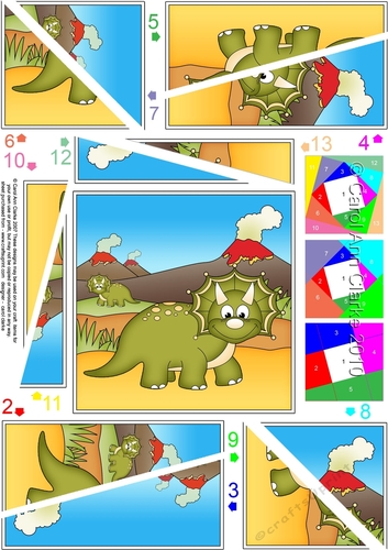 Cute Dinosaur Twisted Spiral Side Stacker