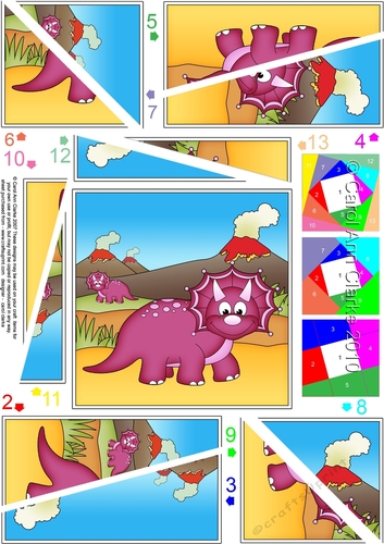 Cute Dinosaur Twisted Spiral Side Stacker