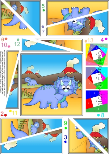 Cute Dinosaur Twisted Spiral Side Stacker